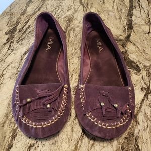 MIA purple moccasins size 9